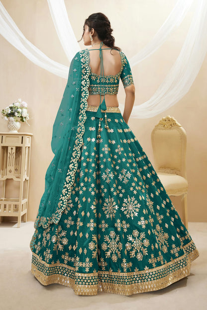 Art Silk Embroidery A Line Lehenga Choli