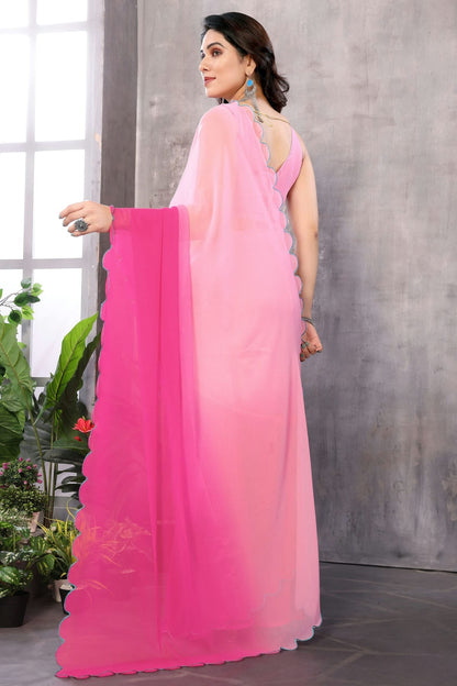 Baby Pink Colour Georgette Saree VSSD1180142