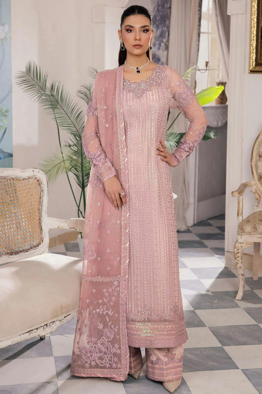 Baby Pink Colour Georgette Semi Stitched Pakistani Suit