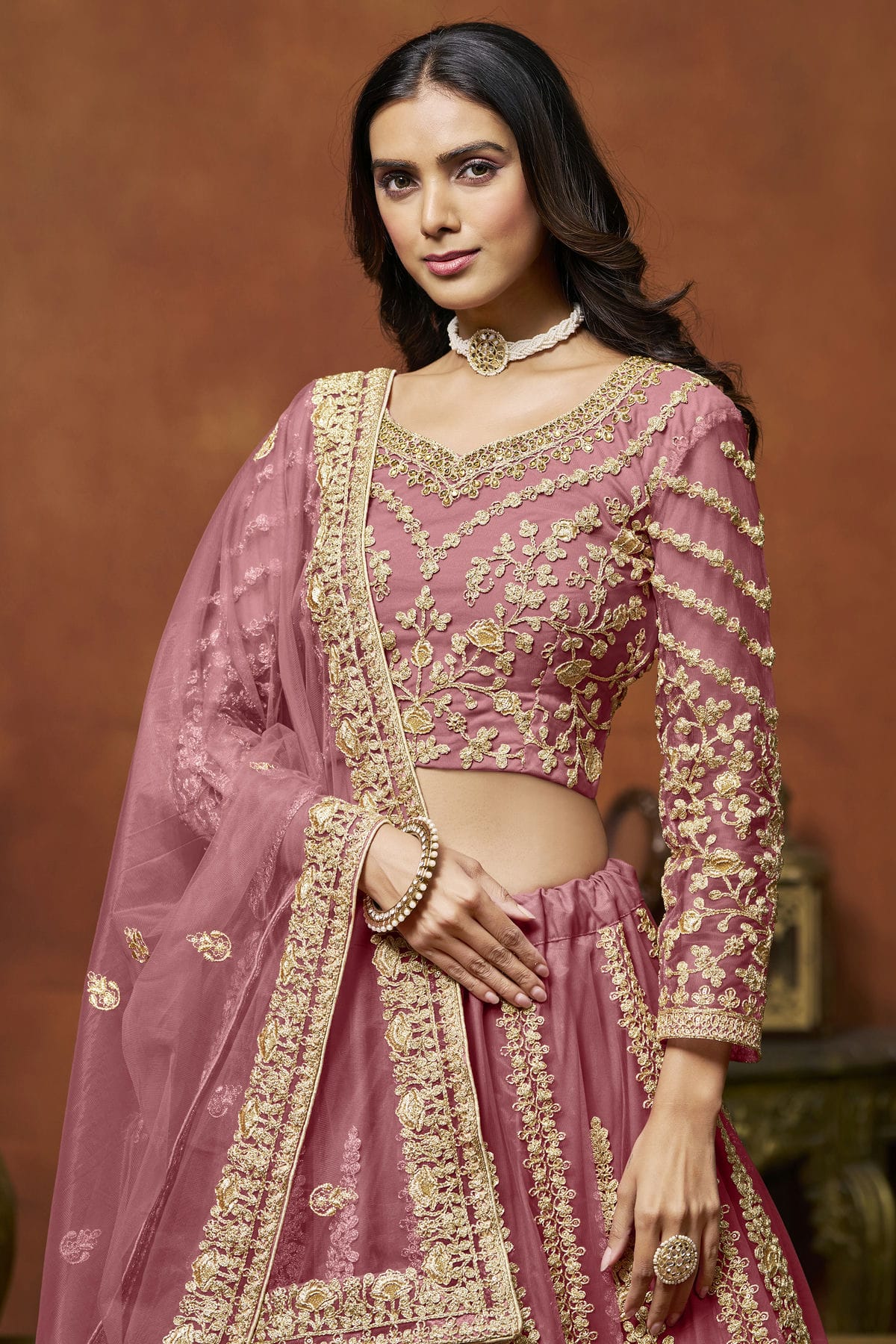 Baby Pink Colour Net Lehenga Choli