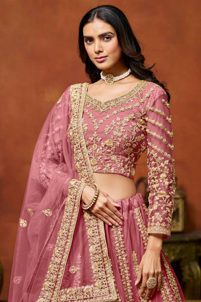 Baby Pink Colour Net Lehenga Choli