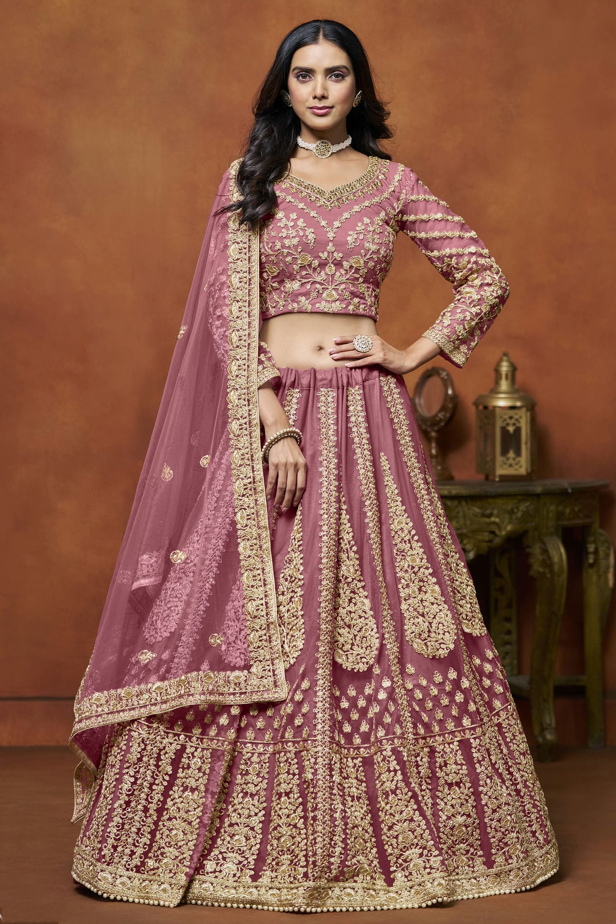 Baby Pink Colour Net Lehenga Choli