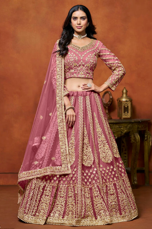 Baby Pink Colour Net Lehenga Choli