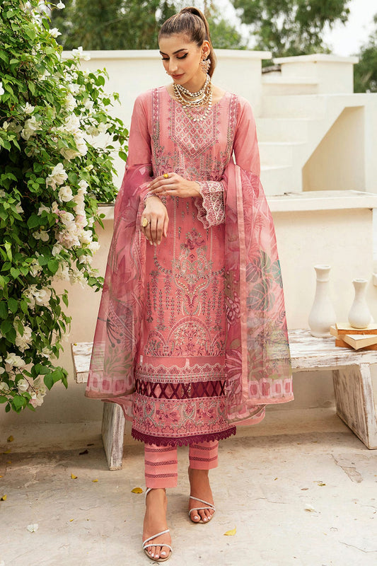 Baby Pink Colour Rayon Semi Stitched Pakistani Suit