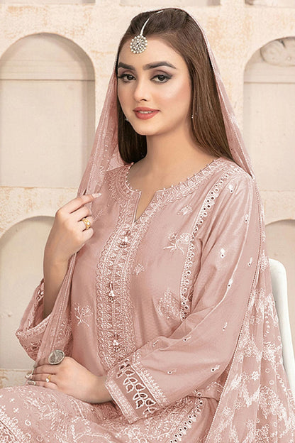 Baby Pink Colour Semi Stitched Faux Georgette Pakistani Suit