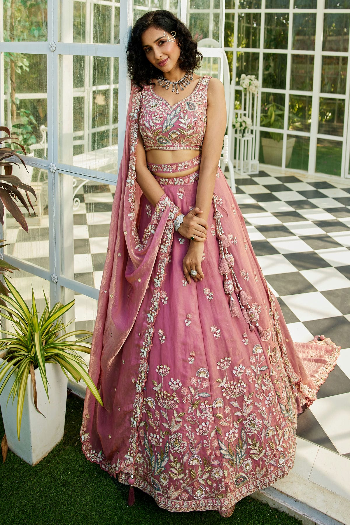 Baby-Pink-Colour-Semi-Stitched-Net-Lehenga-Choli-VSLC1112553