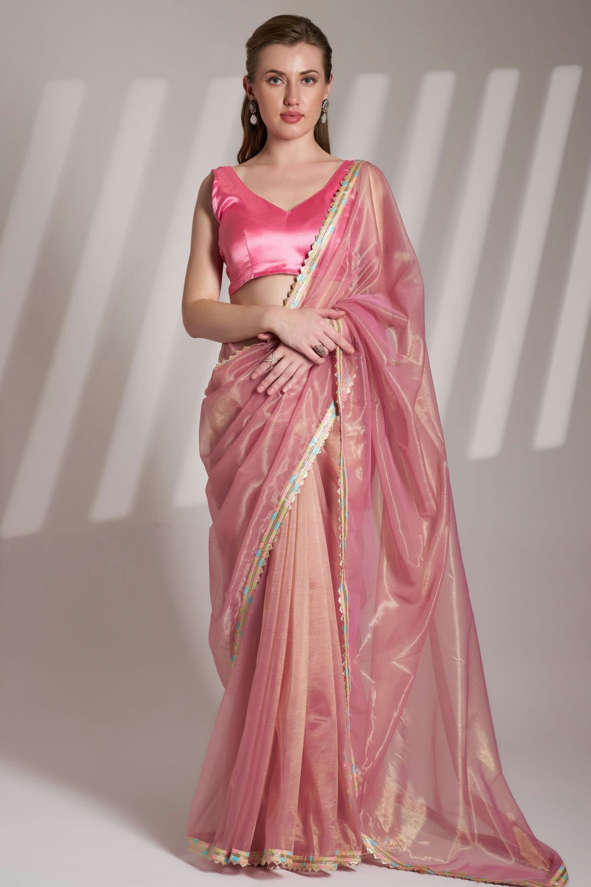 Baby-Pink-Colour-Twill-Net-Saree-VSSD1112732