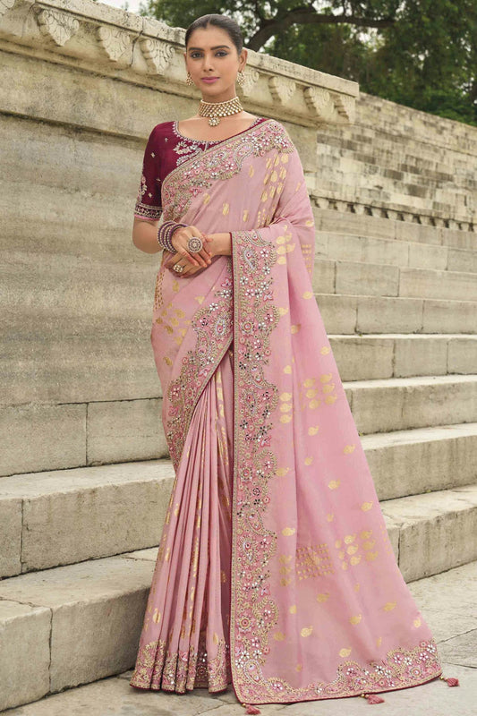 Baby-Pink-Colour-Viscose-Tissue-Silk-Designer-Saree-VSSD1112654