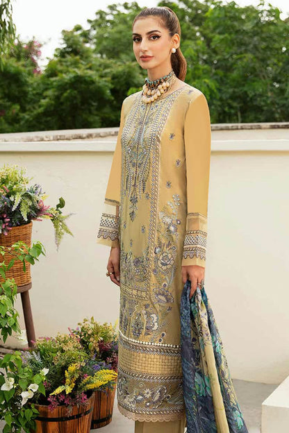 Beige Colour Rayon Semi Stitched Pakistani Suit