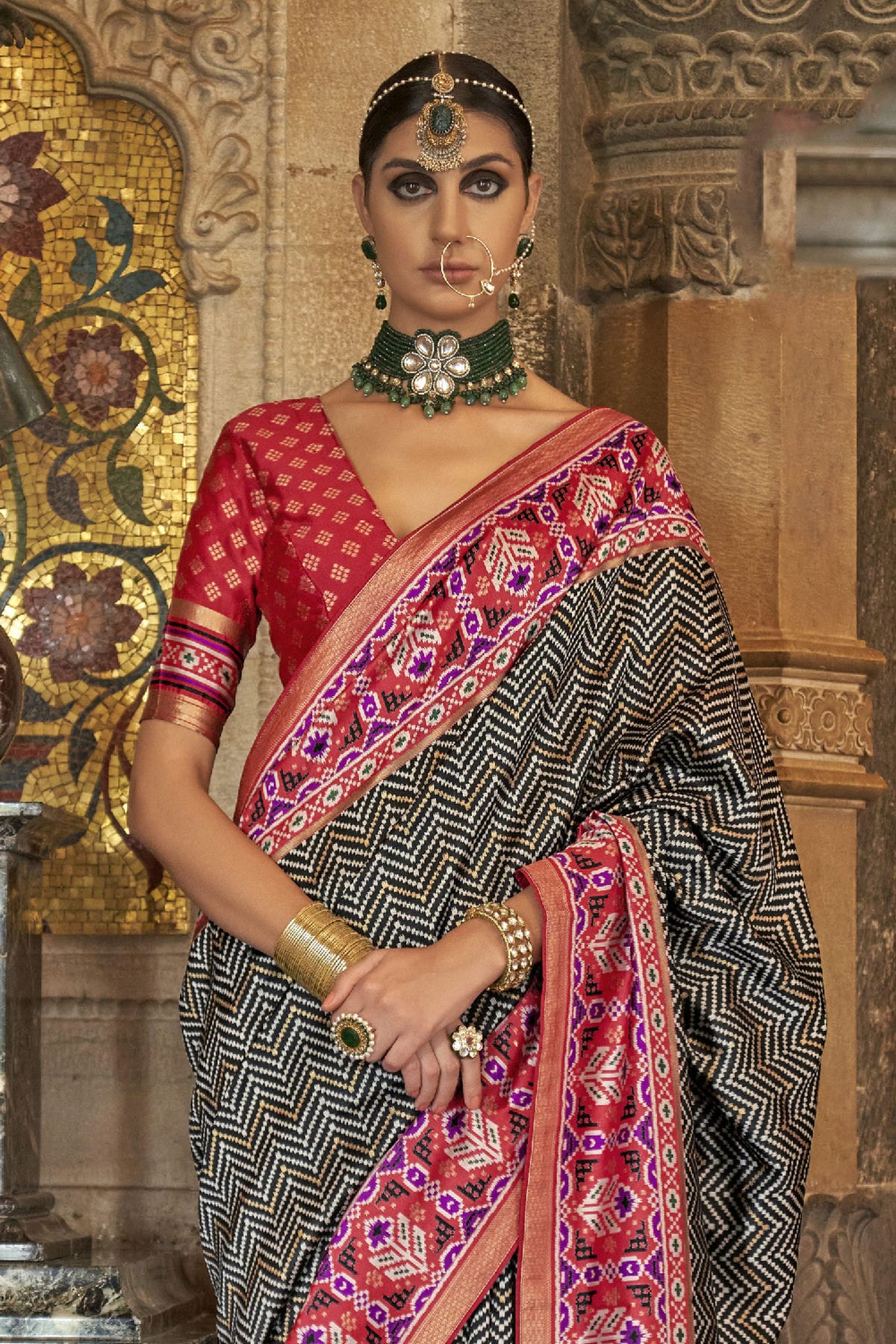 Black Colour Banarasi Silk Saree