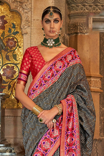 Black Colour Banarasi Silk Saree