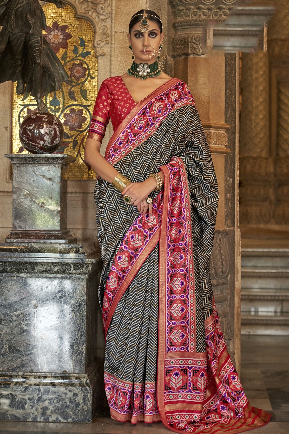 Black Colour Banarasi Silk Saree