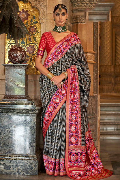 Black Colour Banarasi Silk Saree