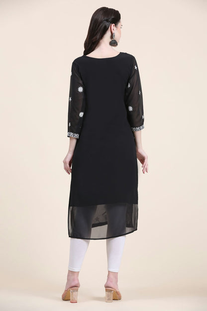 Black Colour Georgette Kurti VSKR1111290