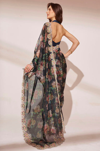 Black Colour Jimmy Choo Saree