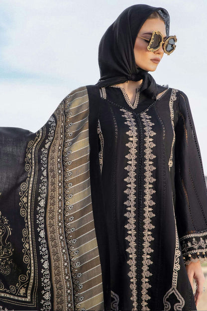 Black Colour Rayon Semi Stitched Pakistani Suit VSSM1250223