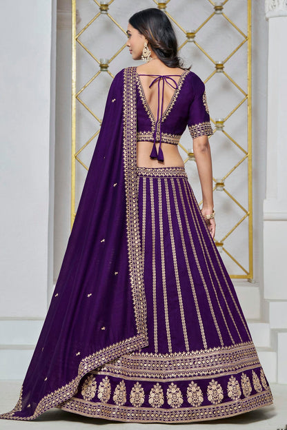 Blue Colour Art Silk Lehenga Choli