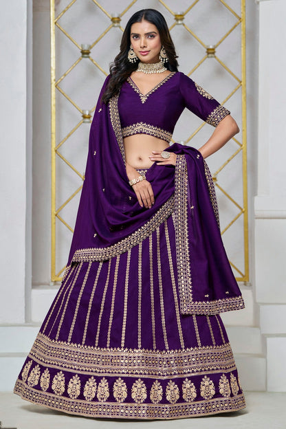 Blue Colour Art Silk Lehenga Choli