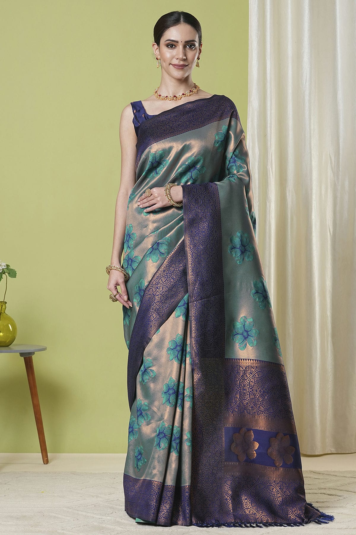 Blue-Colour-Banarasi-Silk-Traditional-Saree-VSSD1112633