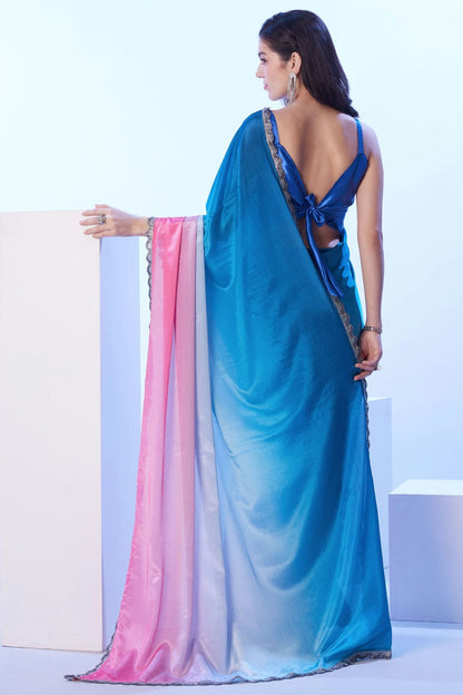 Blue Colour Chinon Designer Saree VSSD1112610