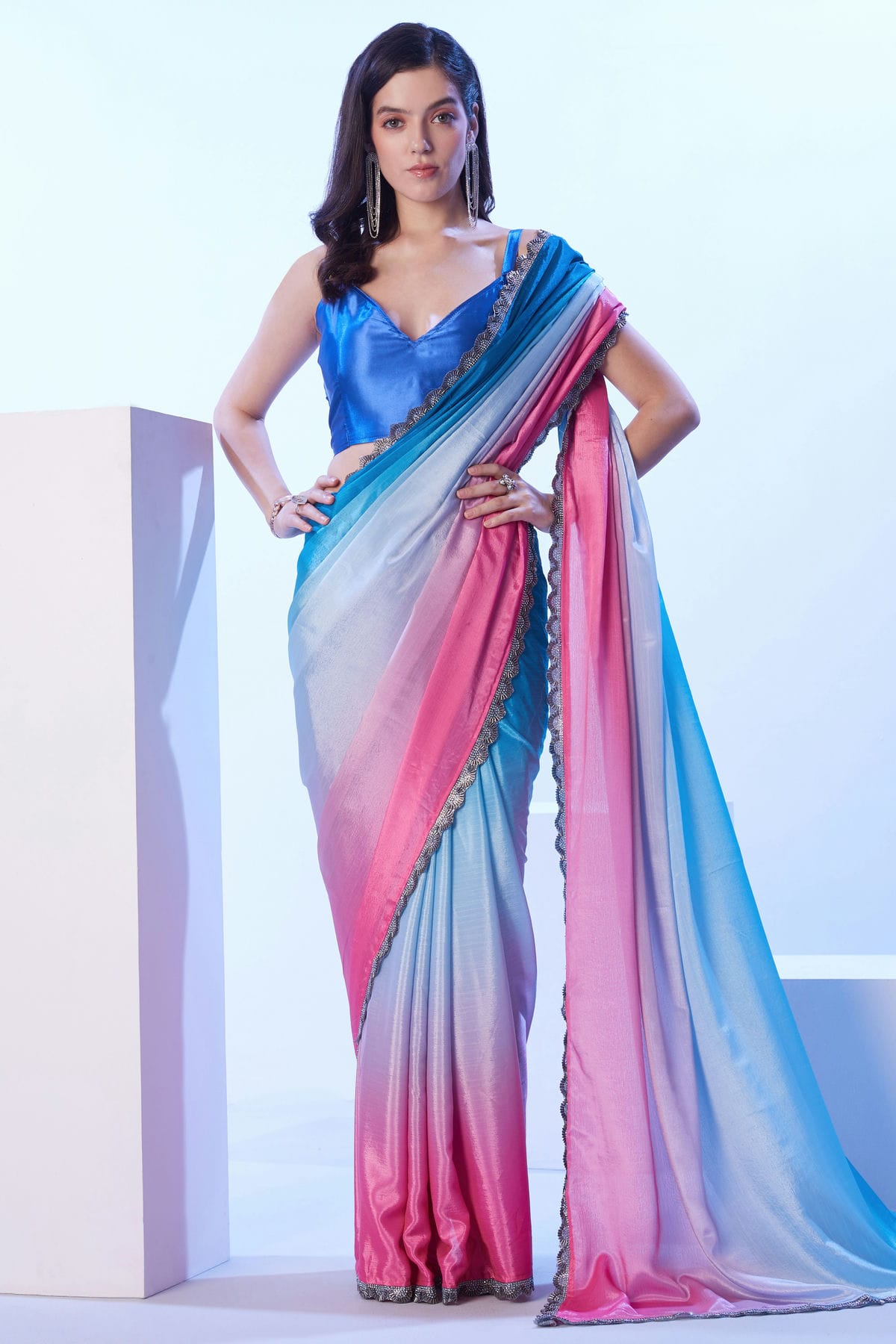 Blue-Colour-Chinon-Designer-Saree-VSSD1112610