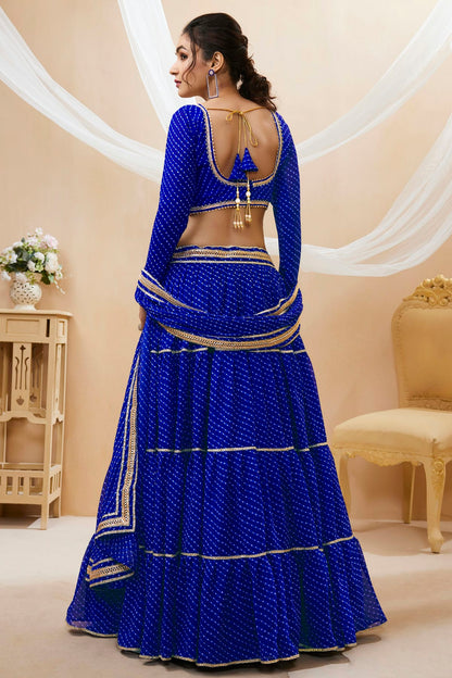 Blue Colour Georgette Lehenga Choli