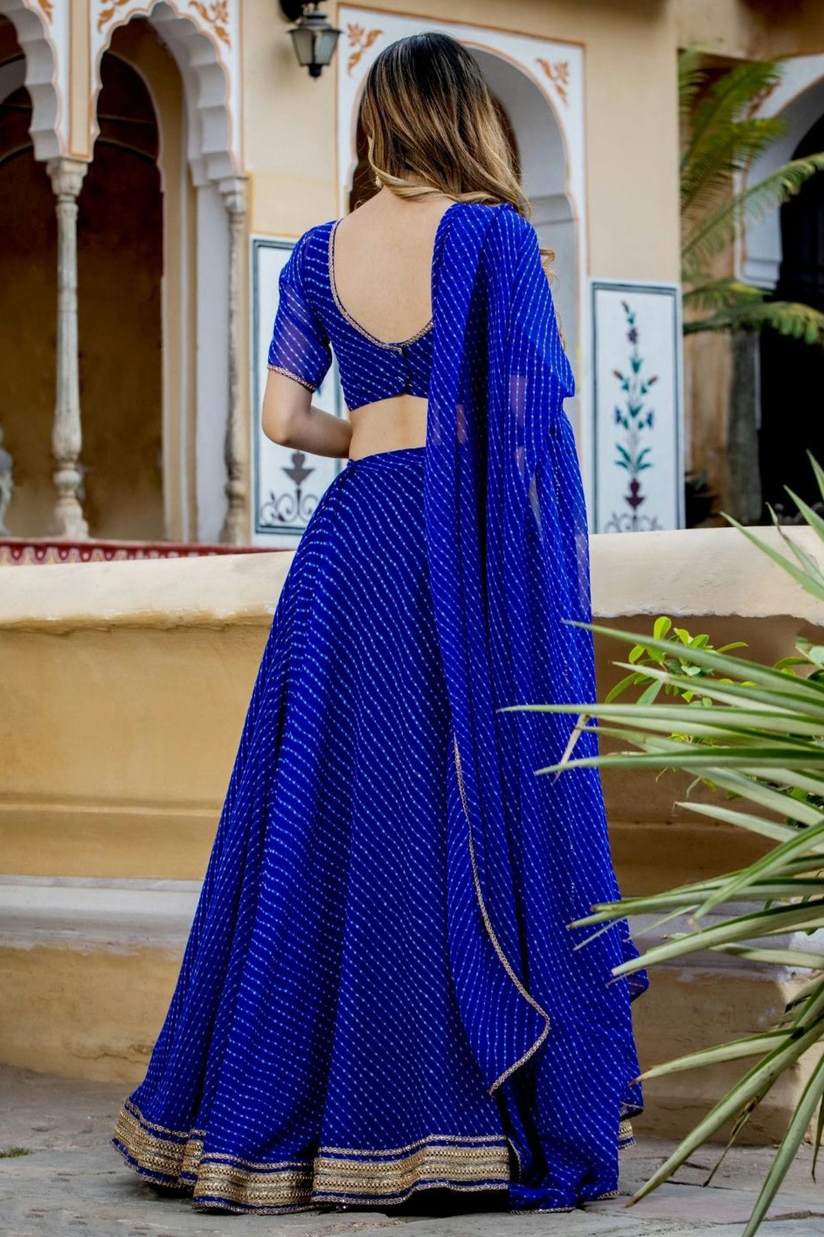 Blue Colour Georgette Lehenga Choli