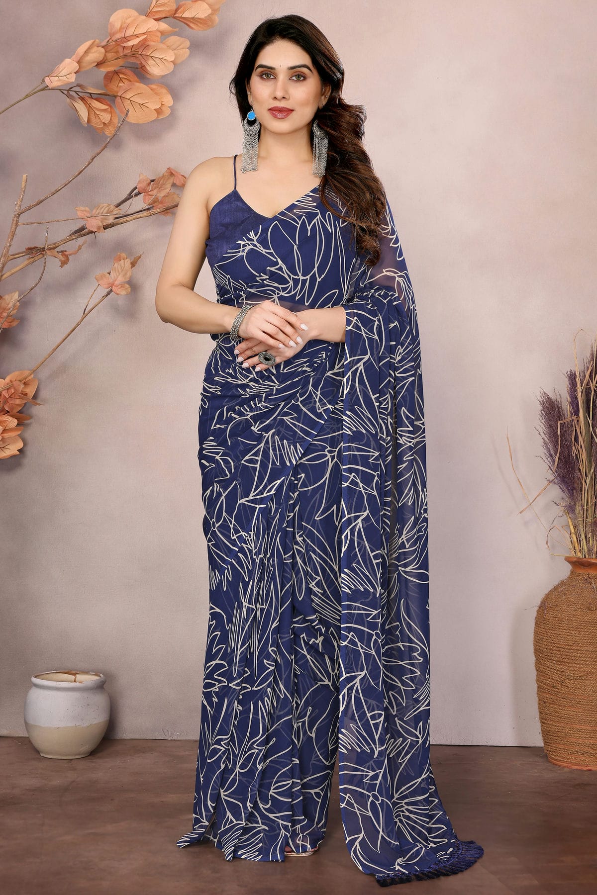 Blue-Colour-Georgette-Ready-To-Wear-Saree-VSSD1180208