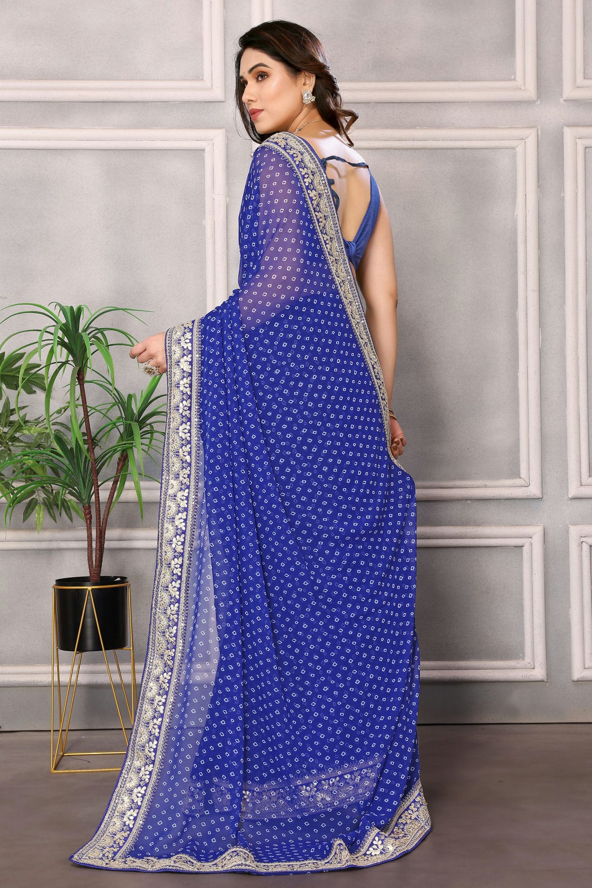 Blue Colour Georgette Saree