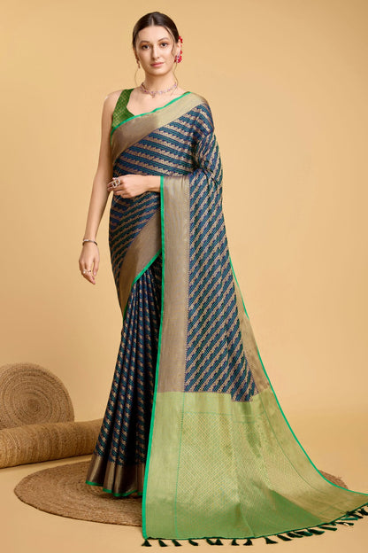 Blue Colour Patola Silk Saree