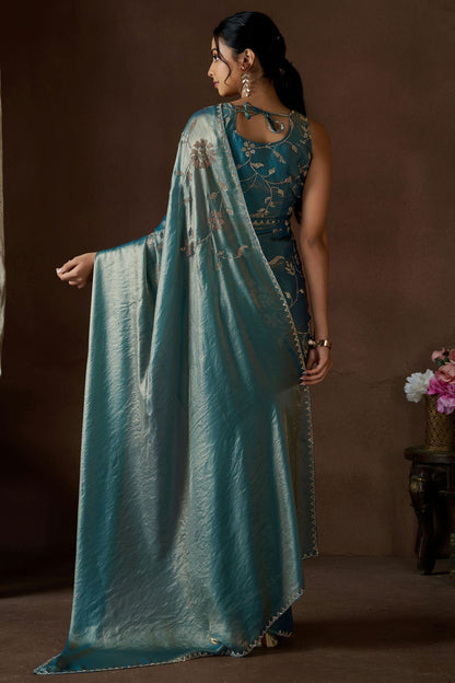 Blue Colour Silk Designer Saree VSSD1121955