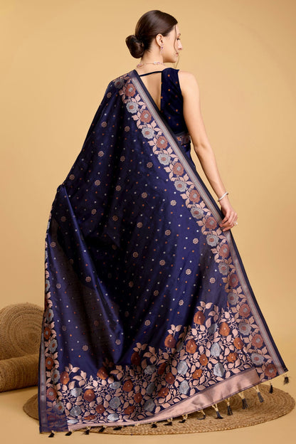 Blue Colour Silk Saree