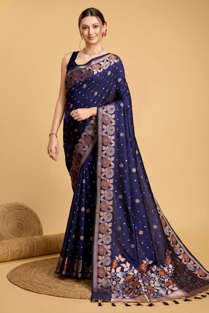 Blue Colour Silk Saree