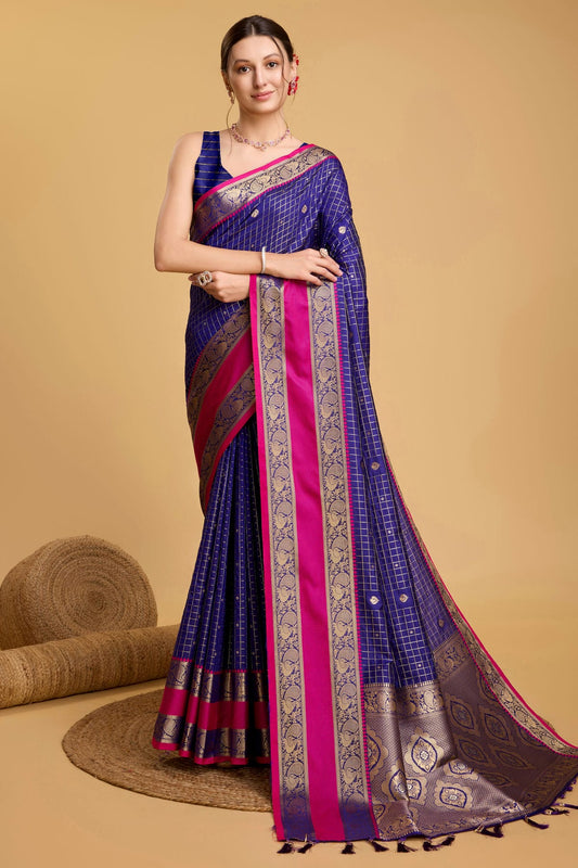 Blue Colour Silk Saree