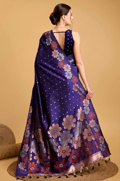 Blue Colour Silk Saree