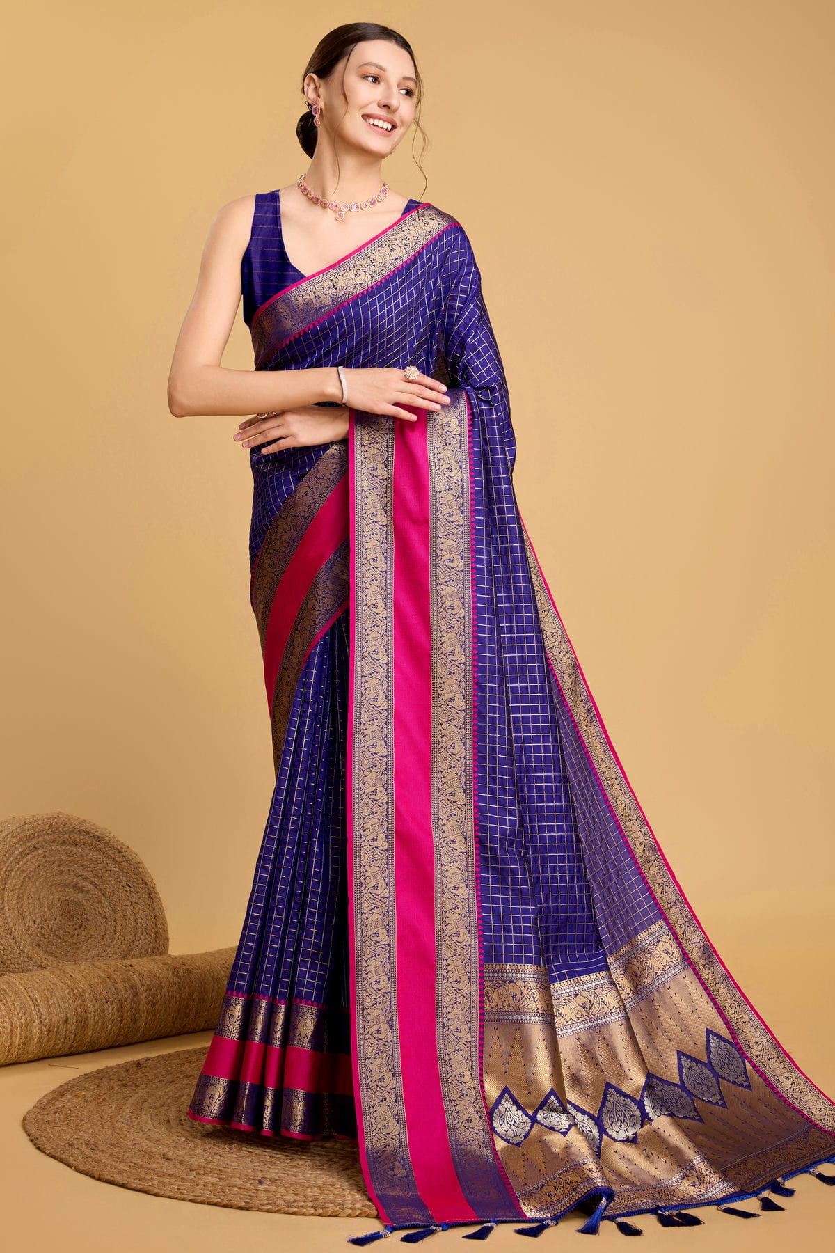 Blue Colour Silk Saree