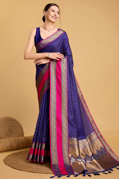 Blue Colour Silk Saree