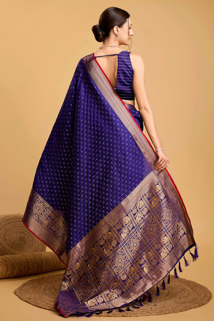 Blue Colour Soft Silk Saree