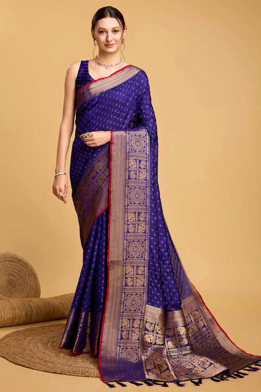 Blue Colour Soft Silk Saree