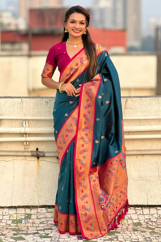 Blue Colour Soft Silk Traditional Saree