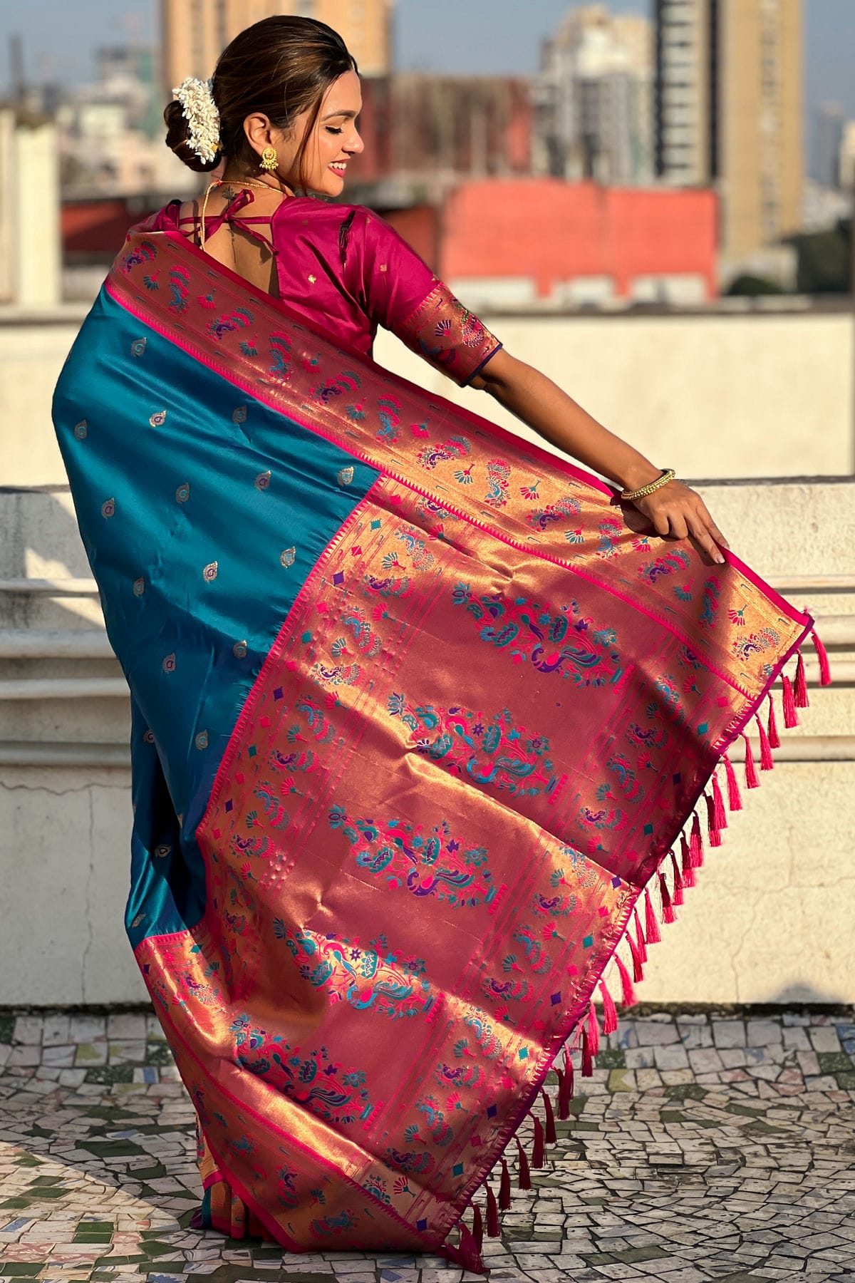 Blue Colour Soft Silk Traditional Saree