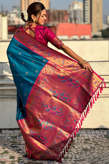 Blue Colour Soft Silk Traditional Saree