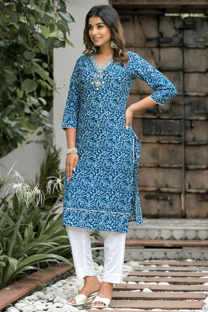 Blue-Colour-Stitched-Cotton-Top-and-Bottom-VSTP1112384