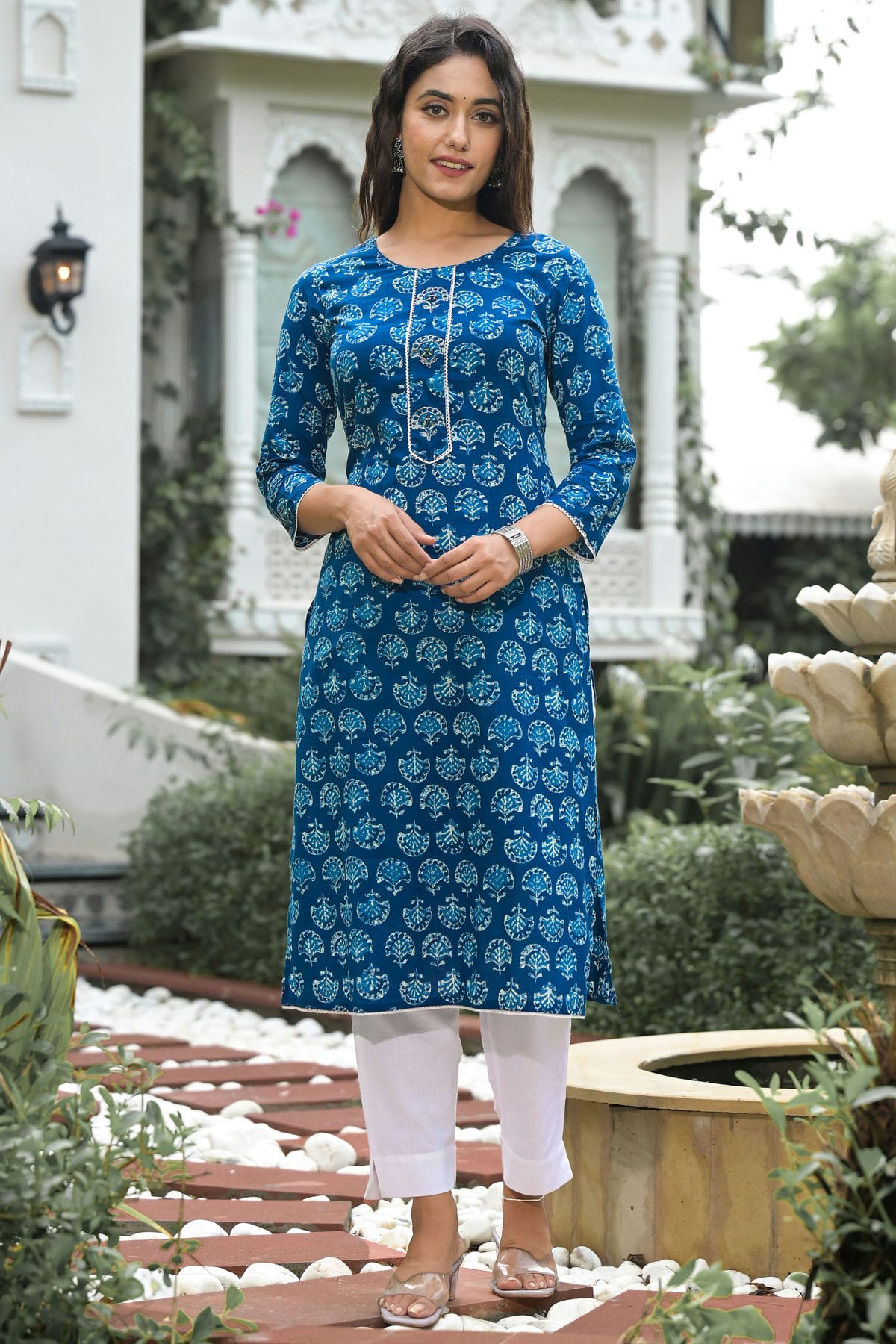 Blue-Colour-Stitched-Cotton-Top-and-Bottom-VSTP1112385