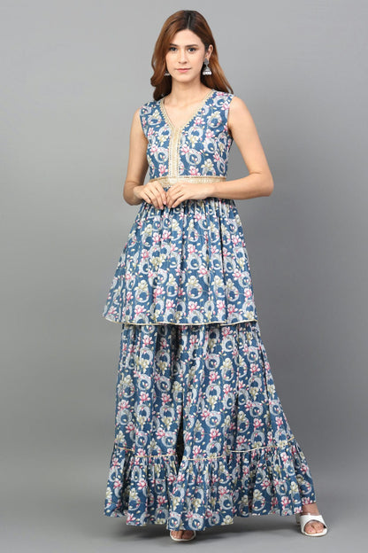 Blue-Colour-Stitched-Cotton-Top-and-Bottom-VSTP1112418