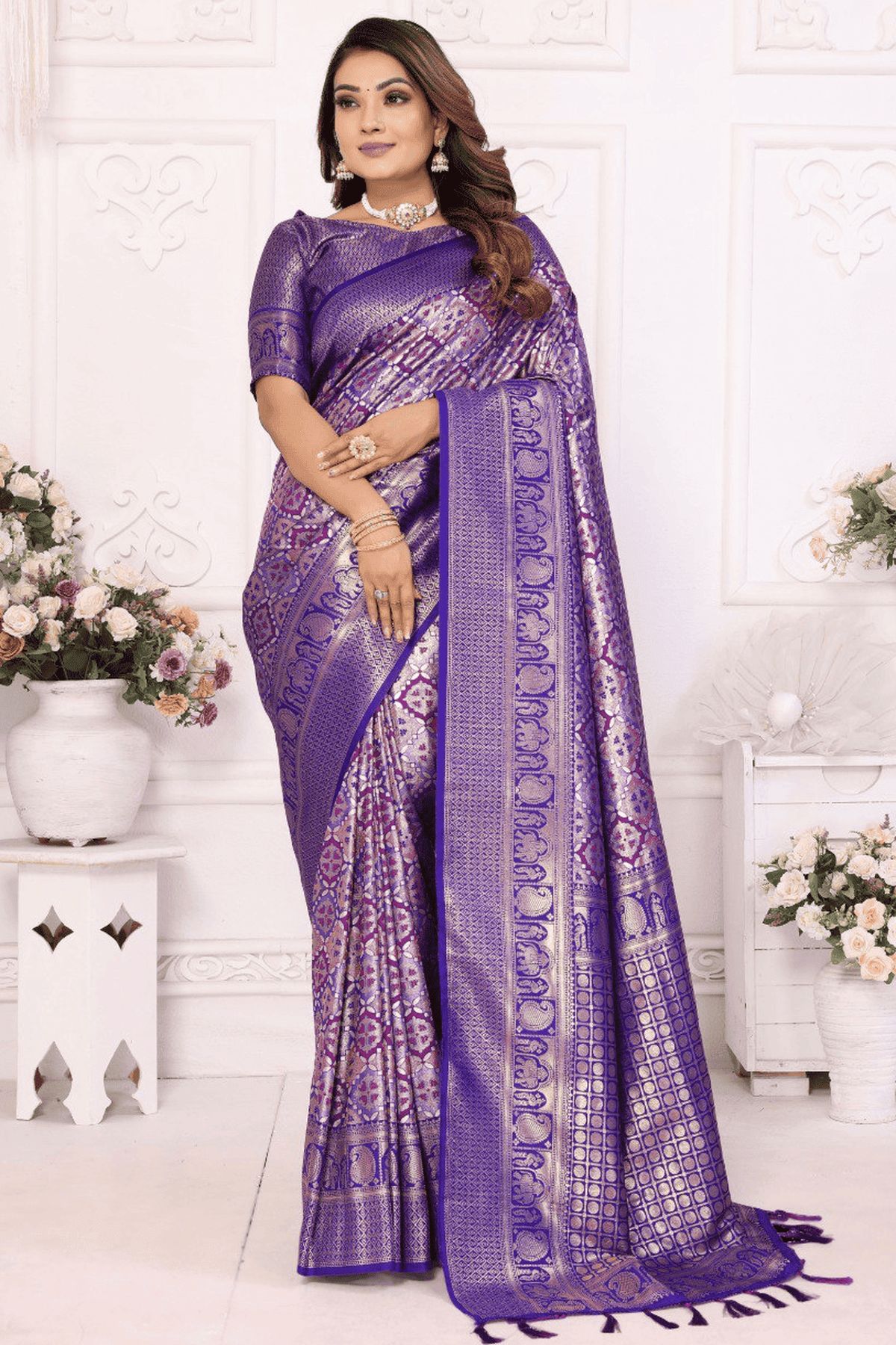 Blue-Colour-Woven-Work-Banarasi-Silk-Traditional-Saree-VSSD1250242