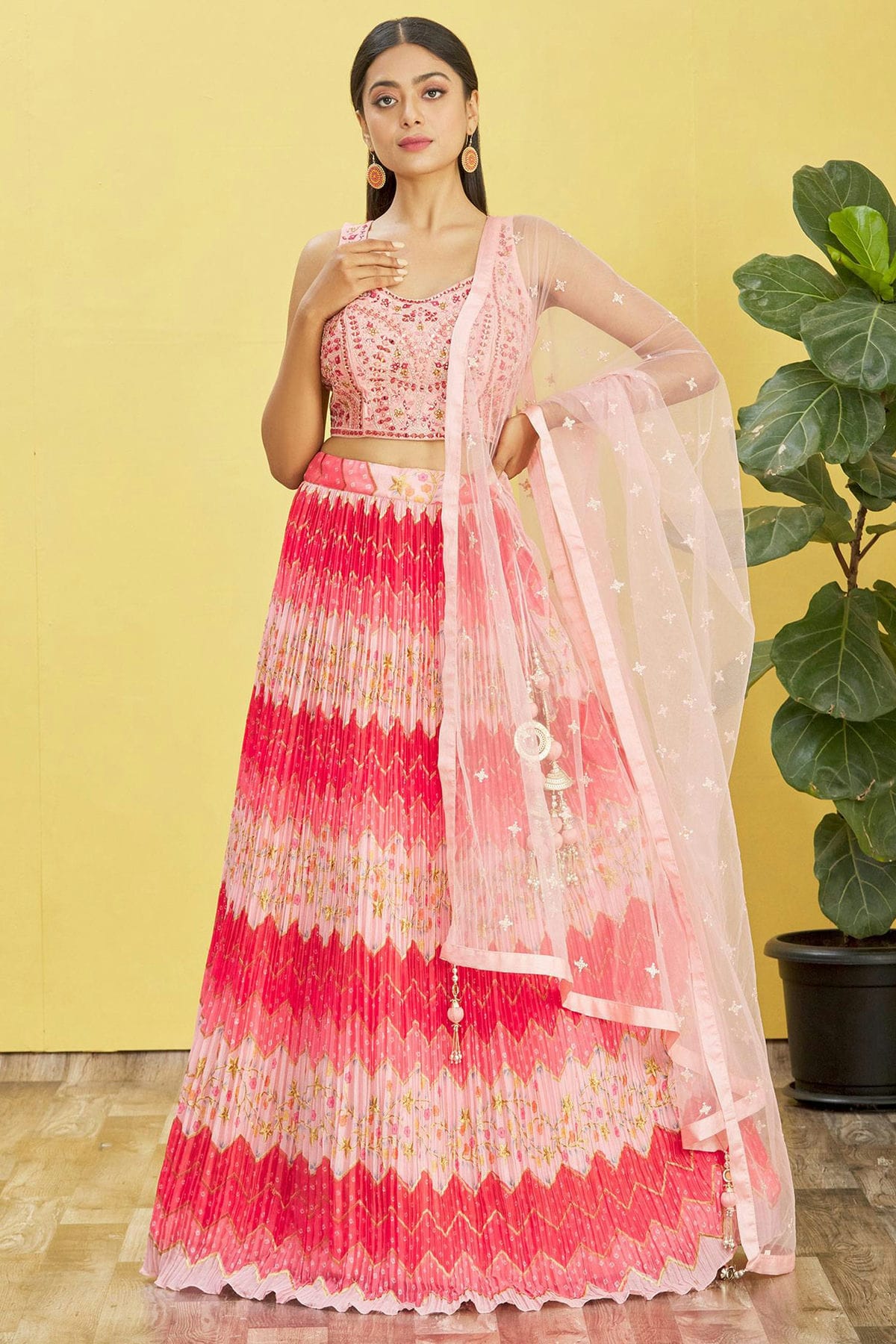 Chinnon Embroidery A Line Lehenga Choli