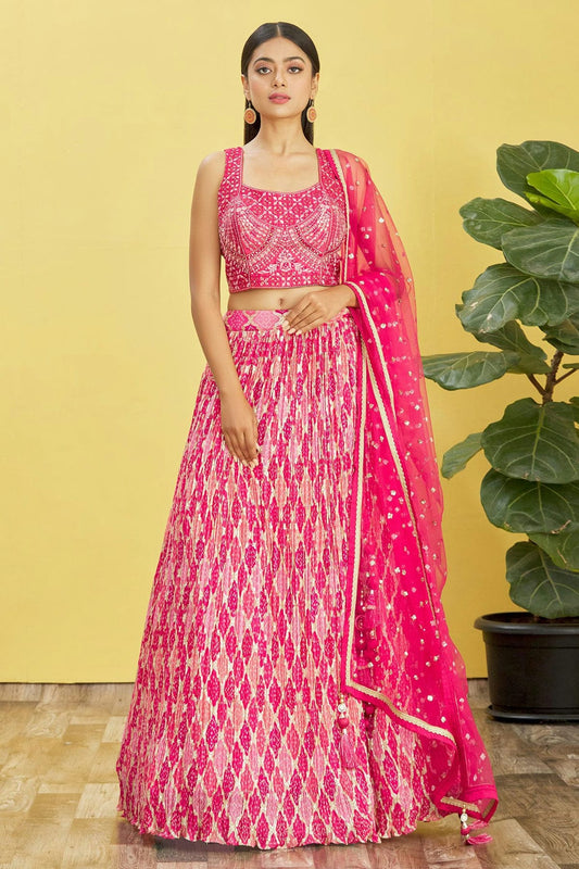 Chinnon Embroidery A Line Lehenga Choli