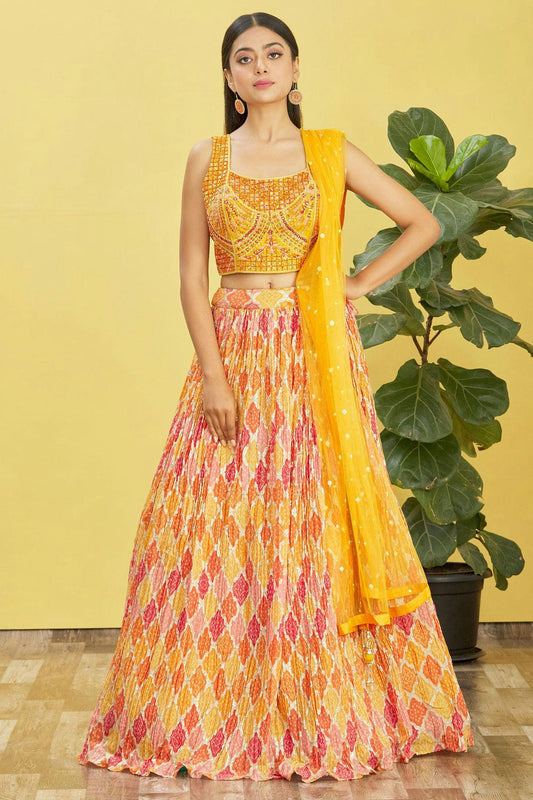 Chinnon Embroidery A Line Lehenga Choli