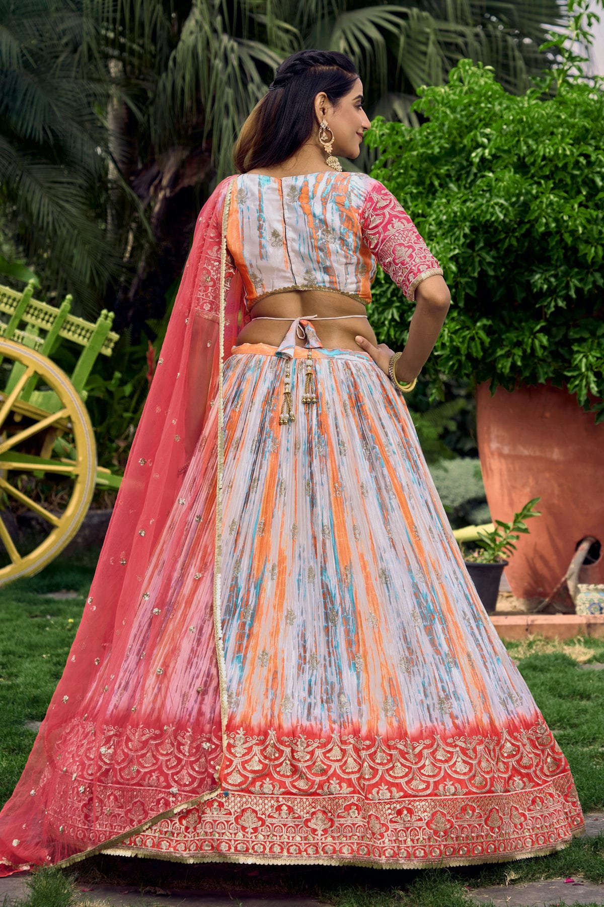 Chinon Embroidery A Line Lehenga Choli